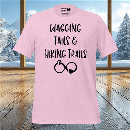 Wagging Tails & Hiking Trails T-Shirt – Perfect for Dog Lovers & Outdoor Adventurers