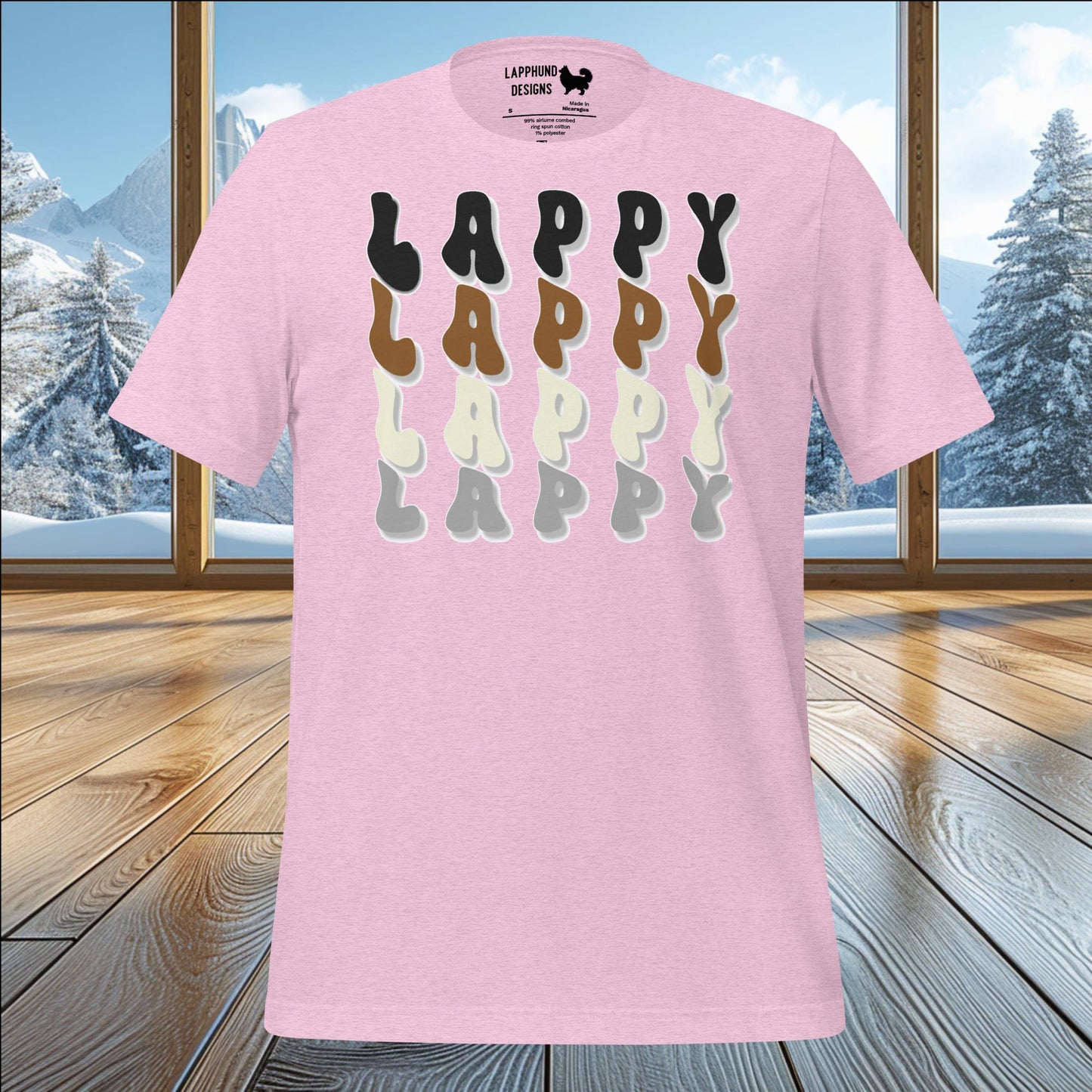 LAPPY Gradient T-Shirt – Bold, Colorful Design for Lapphund Lovers