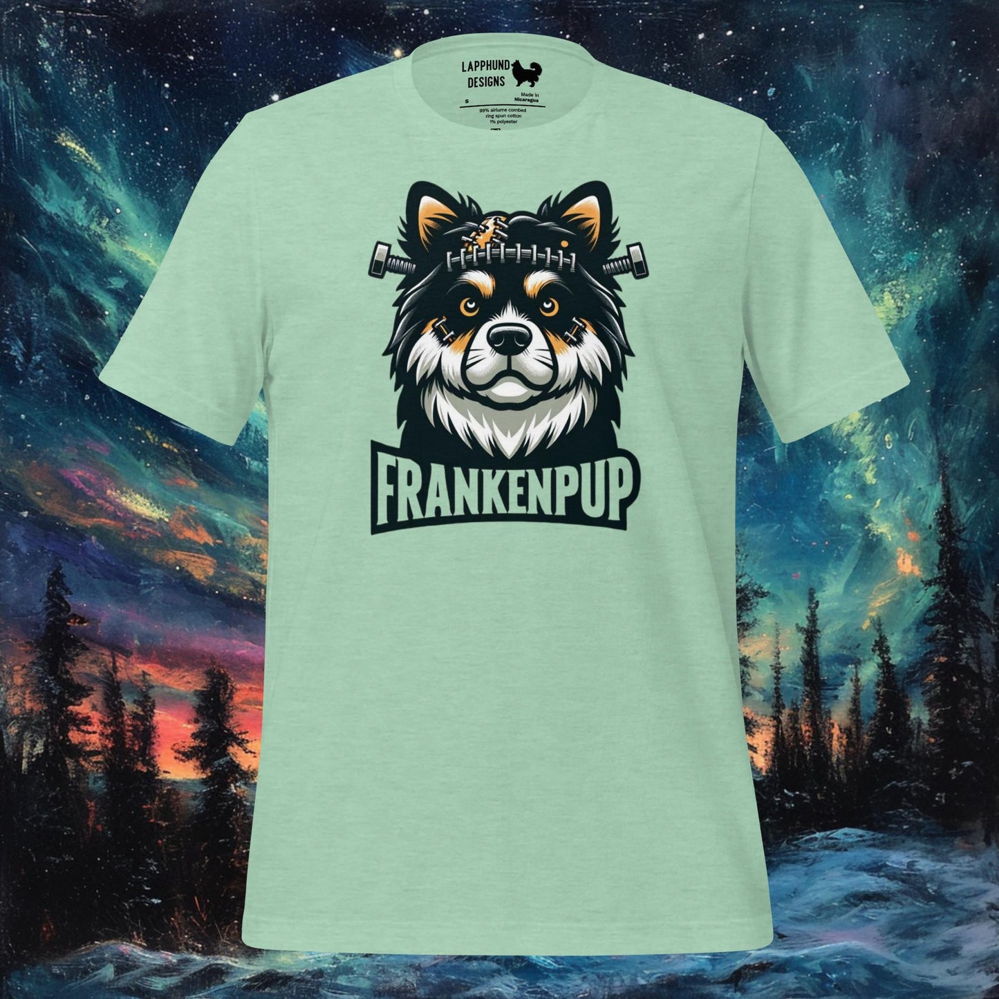 T-shirt Frankenpup – Chien finlandais de Laponie avec motif Frankenstein pour Halloween