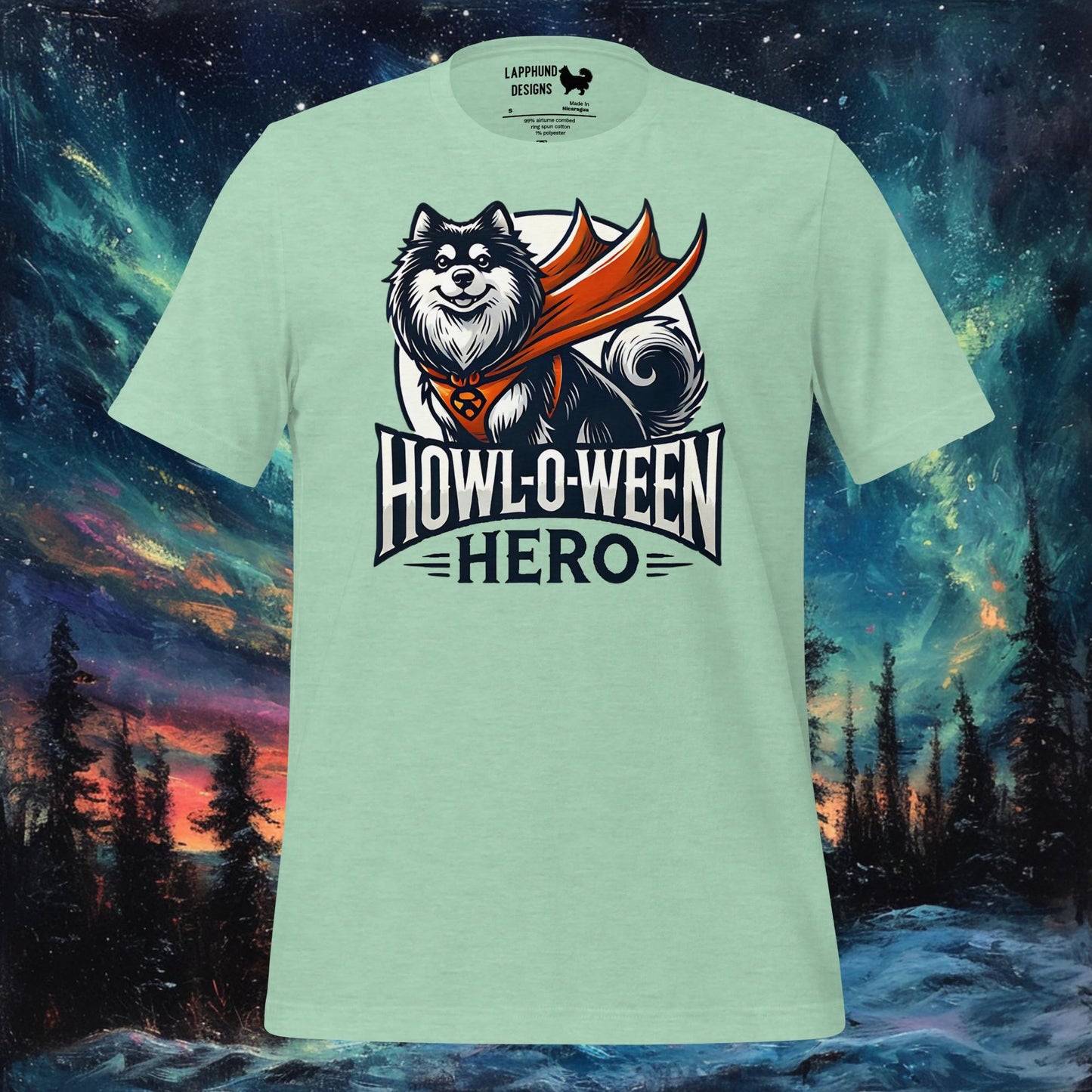 Howl-O-Ween Hero T-paita – Suomen lapinkoiran supersankari Halloween Design