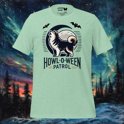 Howl-O-Ween Patrol T-paita – suomalainen lapinkoira Halloween Howling Design