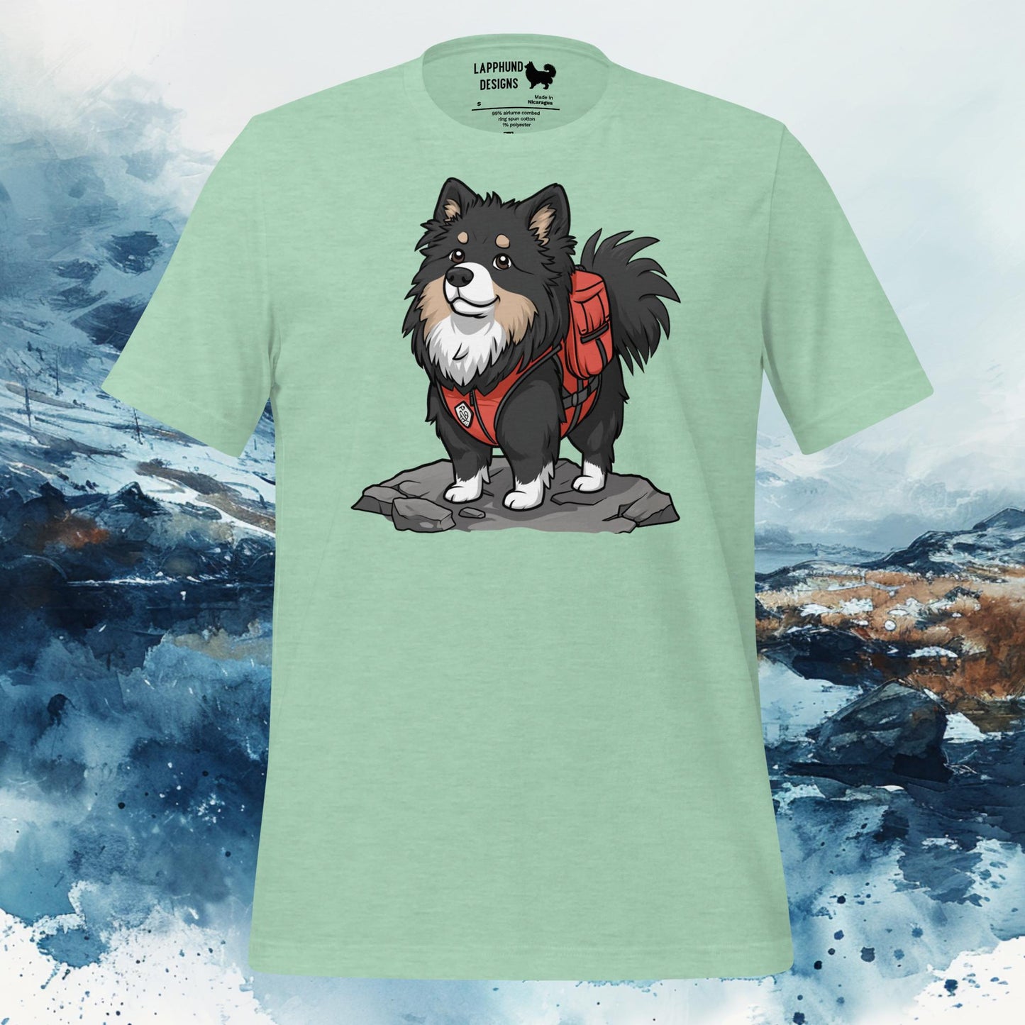 Pathfinder Lapphund T-Shirt – Finnish Lapphund Hiking Adventure Design