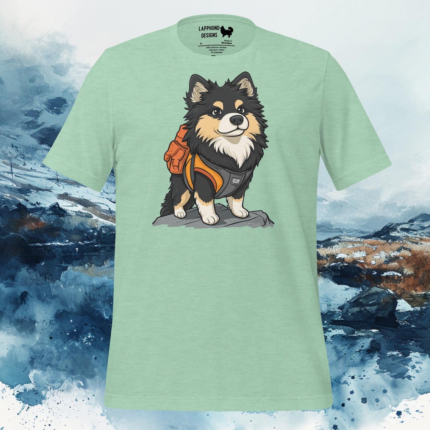 Finnish Lapphund T-Shirt – Adventure-Ready Design for Mountain Lovers