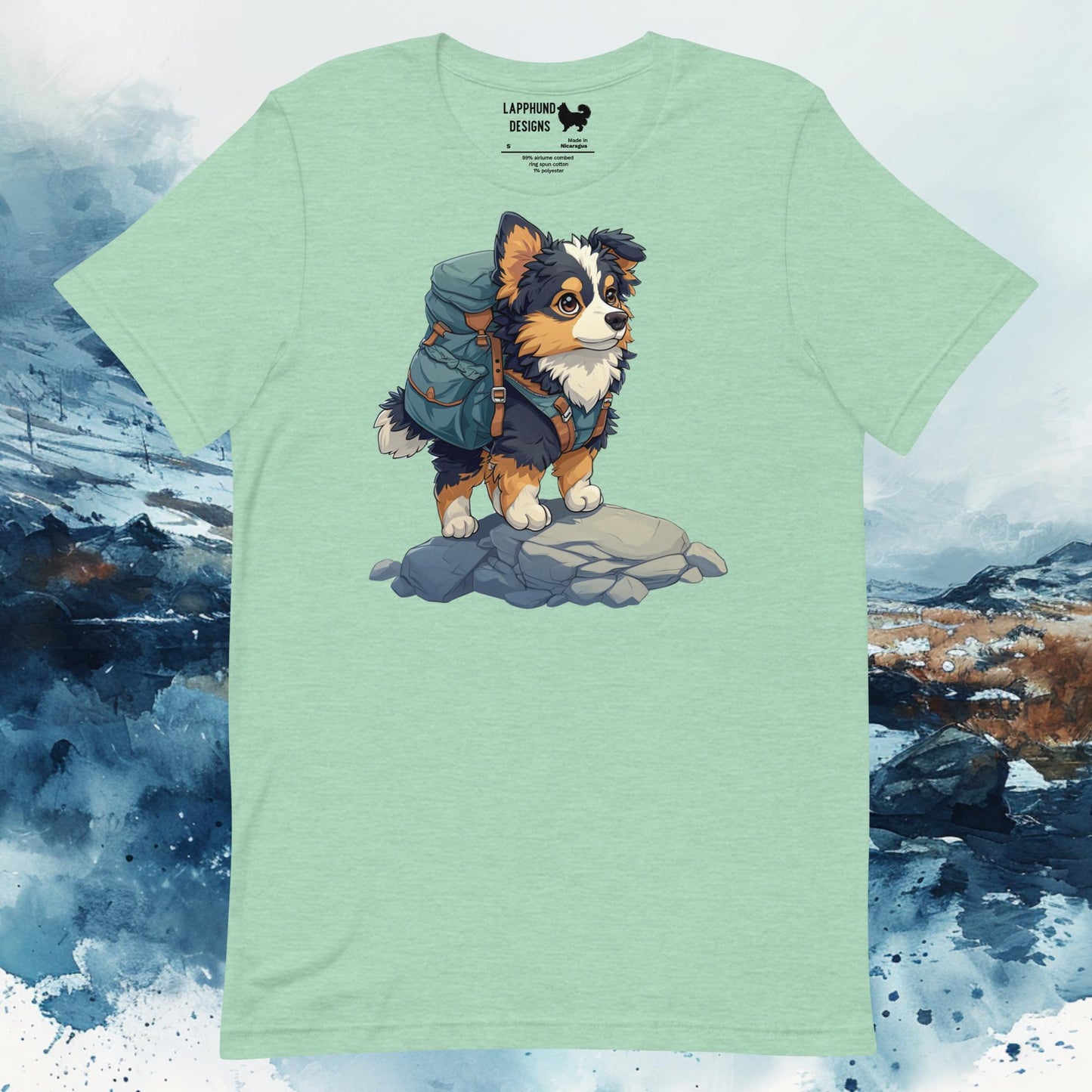 Finnish Lapphund T-Shirt – Adventurous Hiker Design for Nature Explorers