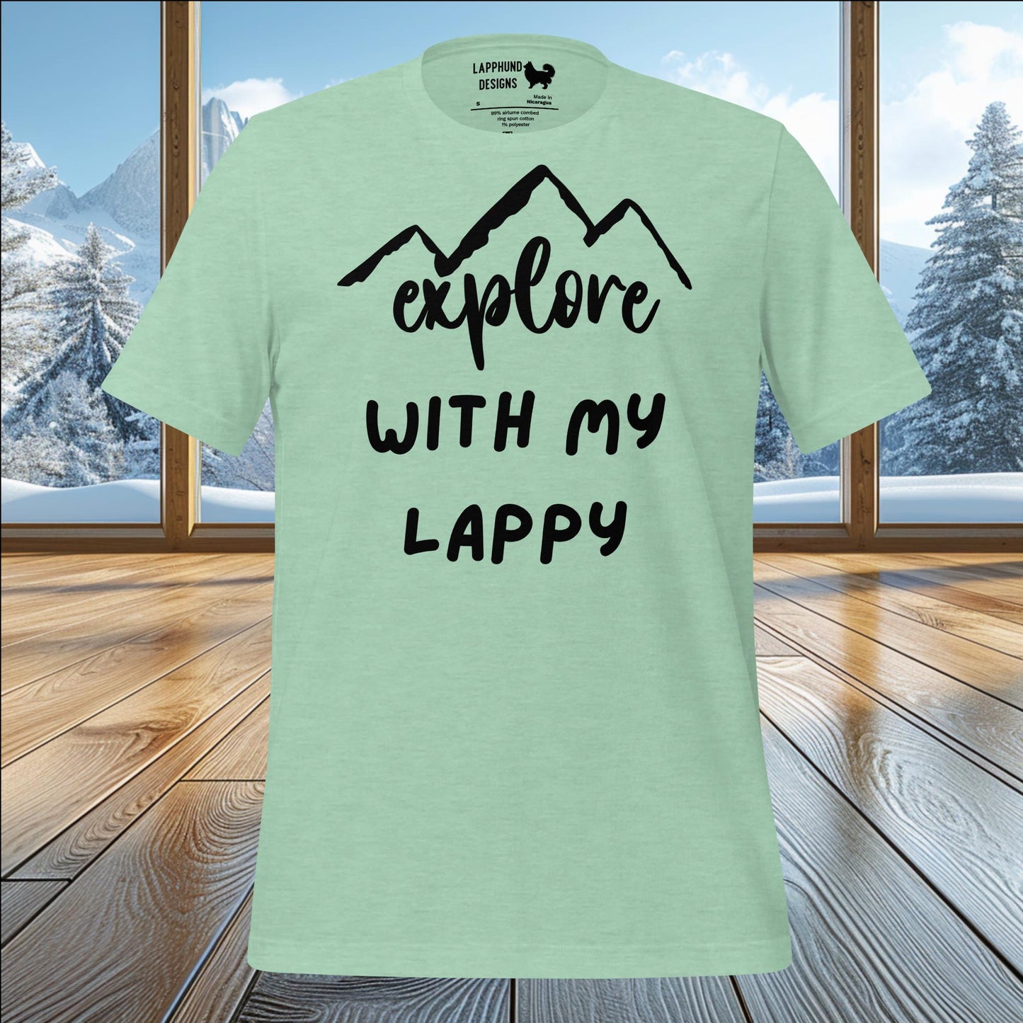 Explore with My Lappy T-Shirt – Adventure-Ready Gear for Lapphund Lovers