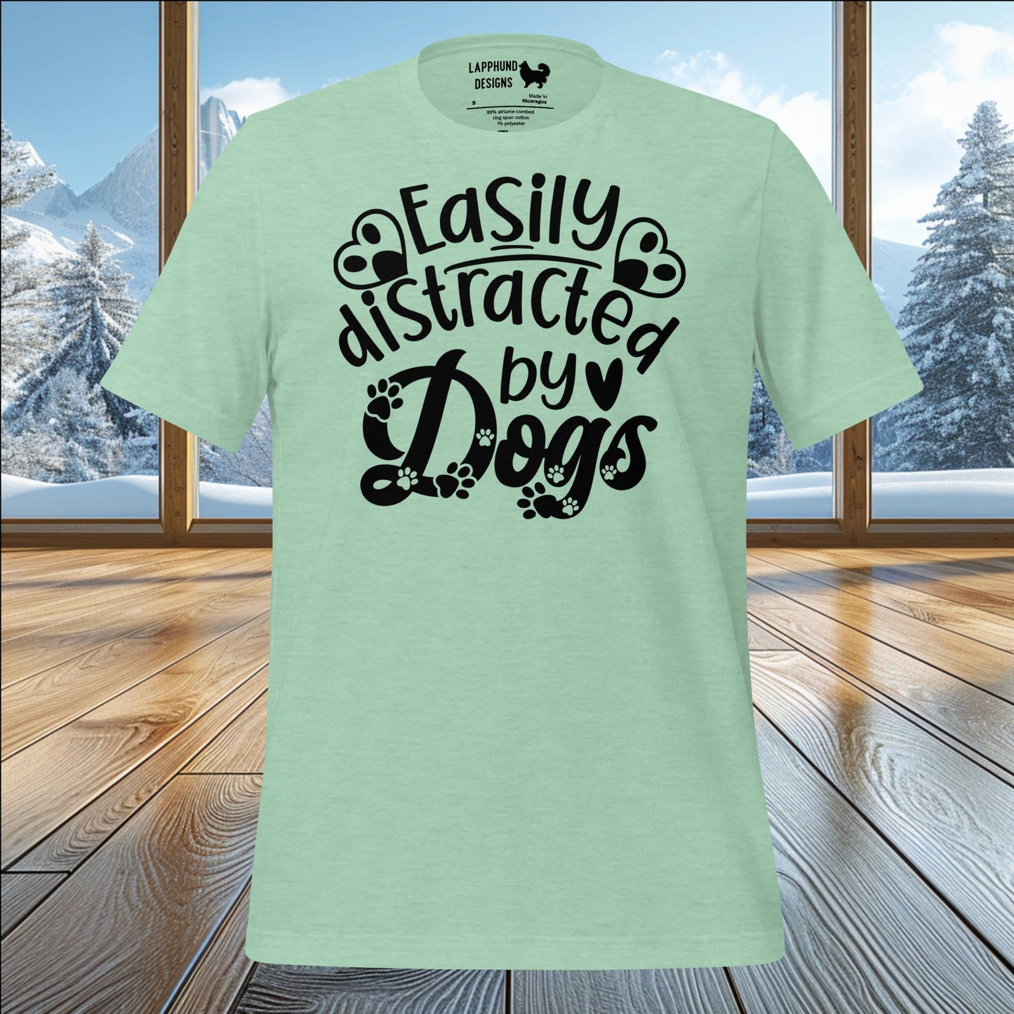 Easily Distracted by Dogs T-Shirt – Playful Design for Dog Lovers & Outdoor Fun