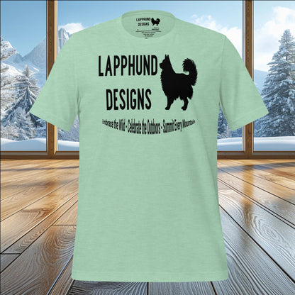 Lapphund Designs Logo T-Shirt – Proudly Represent Your Love for Lapphunds & Adventure