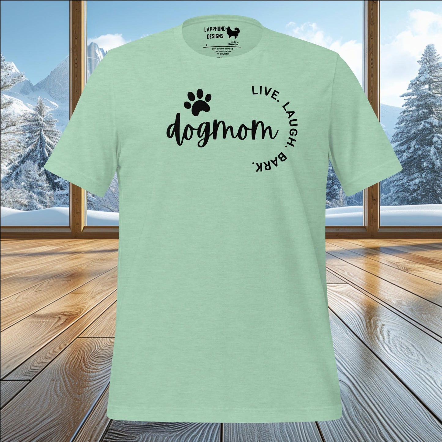 Dog Mom Live Laugh Bark T-Shirt – Perfect for Proud Dog Moms & Pet Lovers