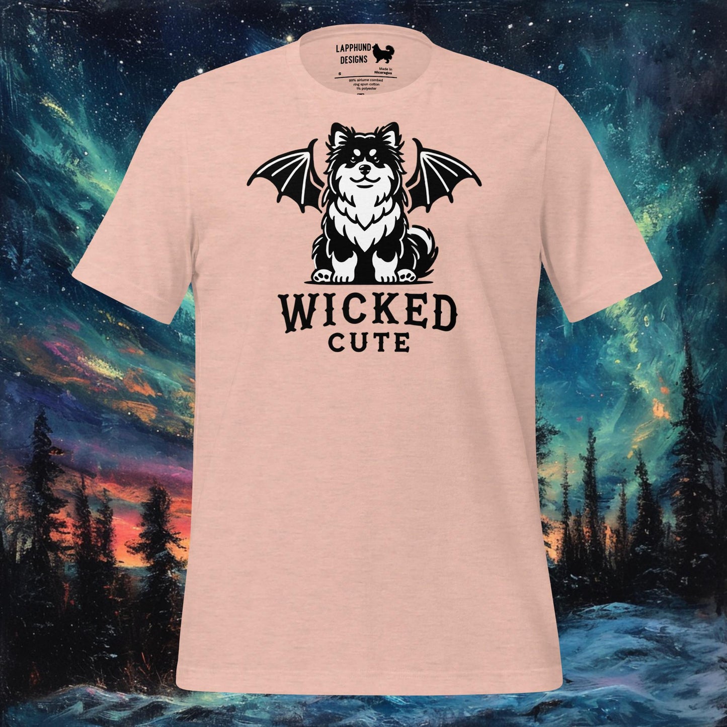 Wicked Cute T-paita – Suomen lapinkoira Bat Wings Halloween Design