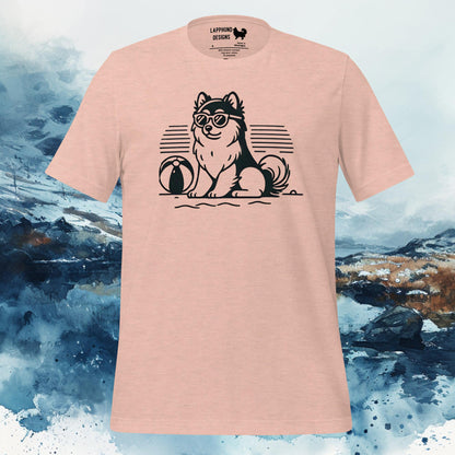 Beach Lapphund T-Shirt – Finnish Lapphund Summer Beach Design