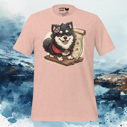 Finnish Lapphund T-Shirt – Adventurous Map Explorer Design for Nature Seekers