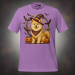 Finnish Lapphund Pumpkin Witch Halloween T-Shirt