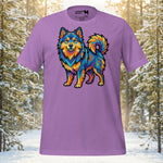 Finnish Lapphund Vibrant Geometric Color Pop Illustration T-Shirt | Lapphund Designs