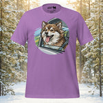 Finnish Lapphund Car Window Road Trip Illustration T-Shirt | Lapphund Designs