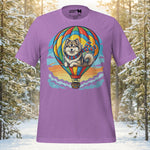 Finnish Lapphund Hot Air Balloon Sky Adventure Illustration T-Shirt | Lapphund Designs