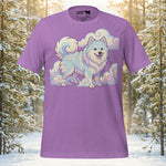 Finnish Lapphund Pastel Swirl Cloud Fantasy Illustration T-Shirt | Lapphund Designs