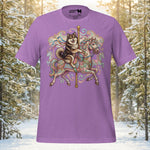 Finnish Lapphund Whimsical Carousel Fantasy Ride Illustration T-Shirt | Lapphund Designs