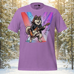 Finnish Lapphund Rock Legend Electric Guitar Graphic T-Shirt | Lapphund Designs