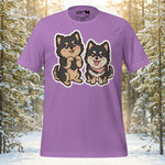 Finnish Lapphund Kawaii Paws Chibi Besties Graphic T-Shirt | Lapphund Designs
