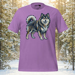 Finnish Lapphund Geometric Mosaic Mountain Adventure T-Shirt | Lapphund Designs