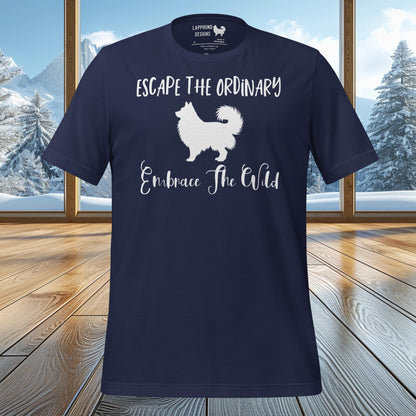 Escape the Ordinary Lapphund T-Shirt – Embrace the Wild Outdoor Design