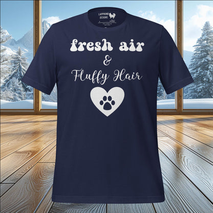 Fresh Air & Fluffy Hair T-Shirt – Celebrate the Outdoors with Your Furry Friend