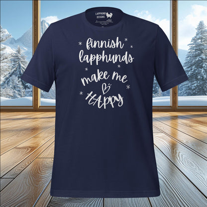 Finnish Lapphunds Make Me Happy T-Shirt – Perfect for Lapphund Lovers & Dog Enthusiasts