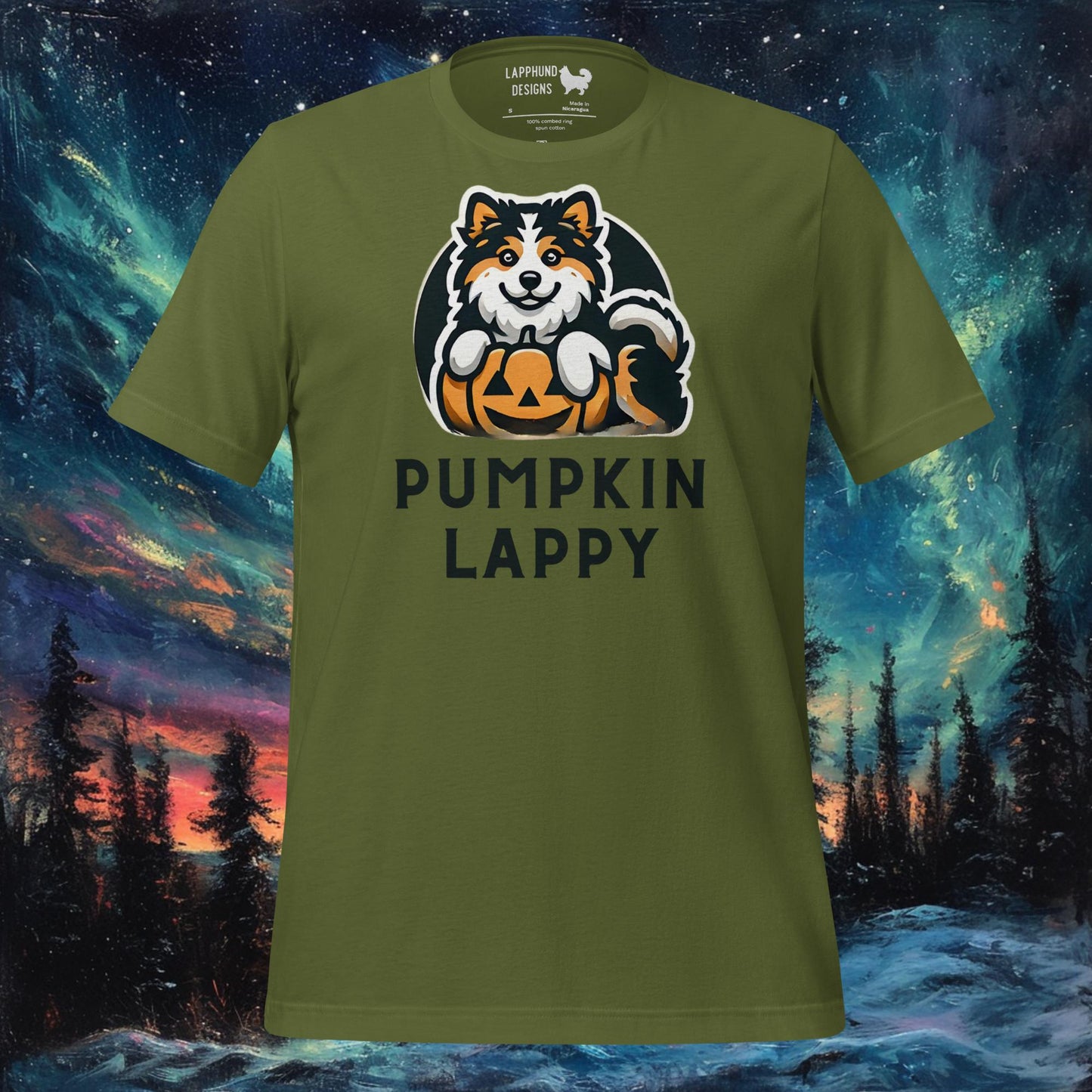 Pumpkin Lappy T-paita – Suomalainen lapinkoira Halloween Pumpkin Design