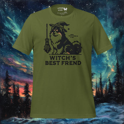 Witch's Best Friend T-paita – Suomen lapinkoira Halloween Design