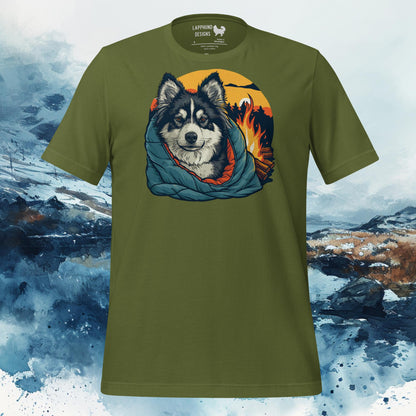 Finnish Lapphund T-Shirt – Campfire Bliss Design for Nature Lovers