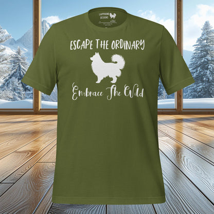 Escape the Ordinary Lapphund T-Shirt – Embrace the Wild Outdoor Design