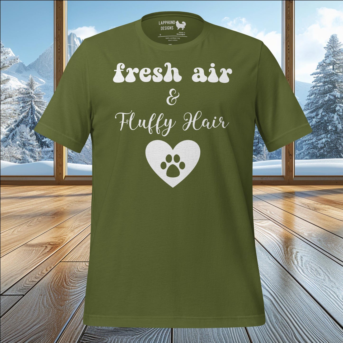 Fresh Air & Fluffy Hair T-Shirt – Celebrate the Outdoors with Your Furry Friend