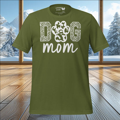 Paw Print Dog Mom T-Shirt – Perfect for Proud Dog Moms Who Love Adventure