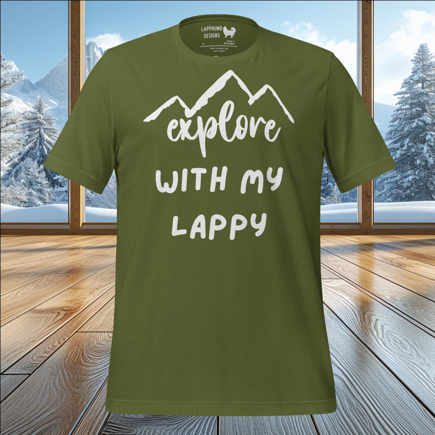 Explore with My Lappy T-Shirt – Adventure-Ready Gear for Lapphund Lovers