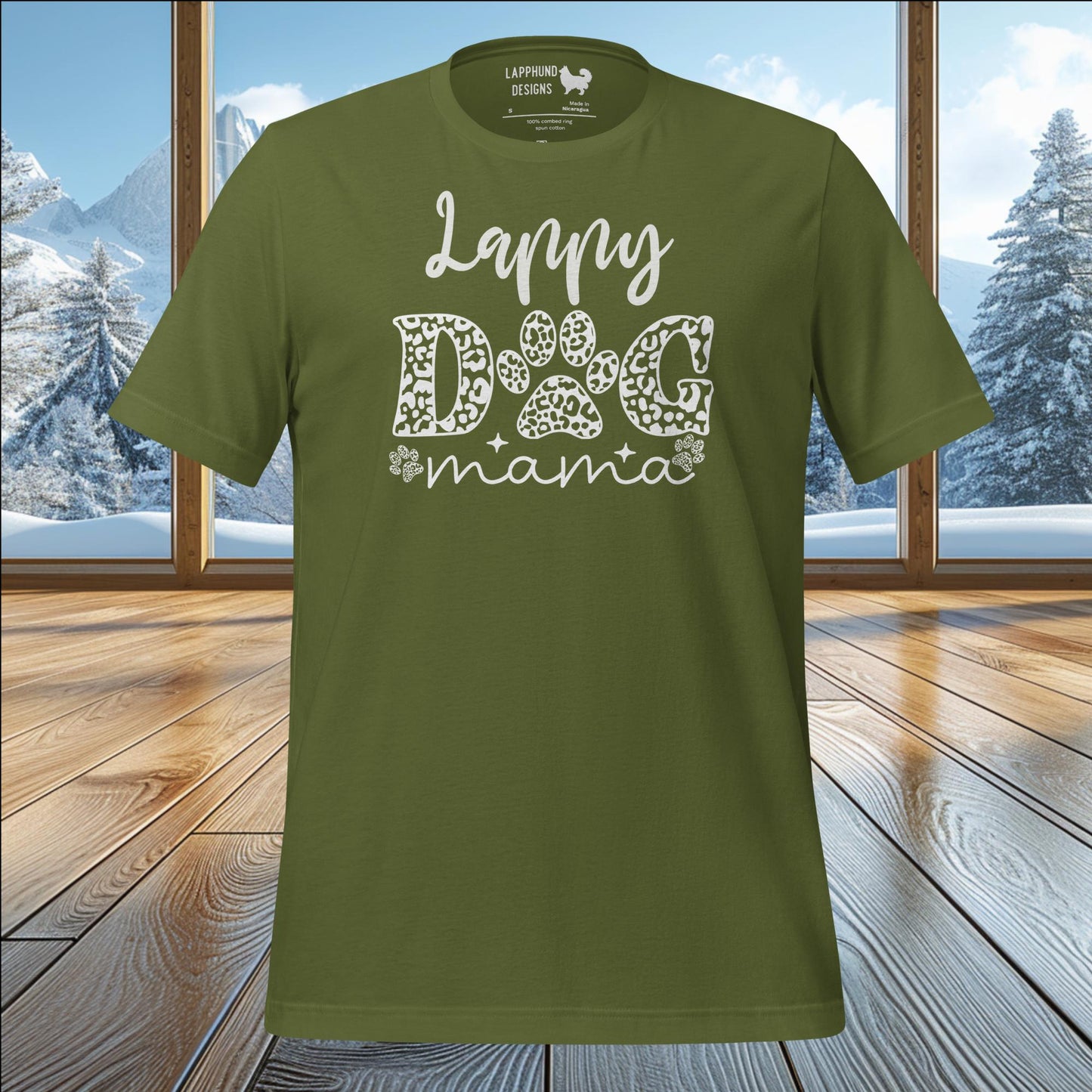 Lappy Dog Mama T-Shirt – Proud Lapphund Mom Apparel for Outdoor Adventures