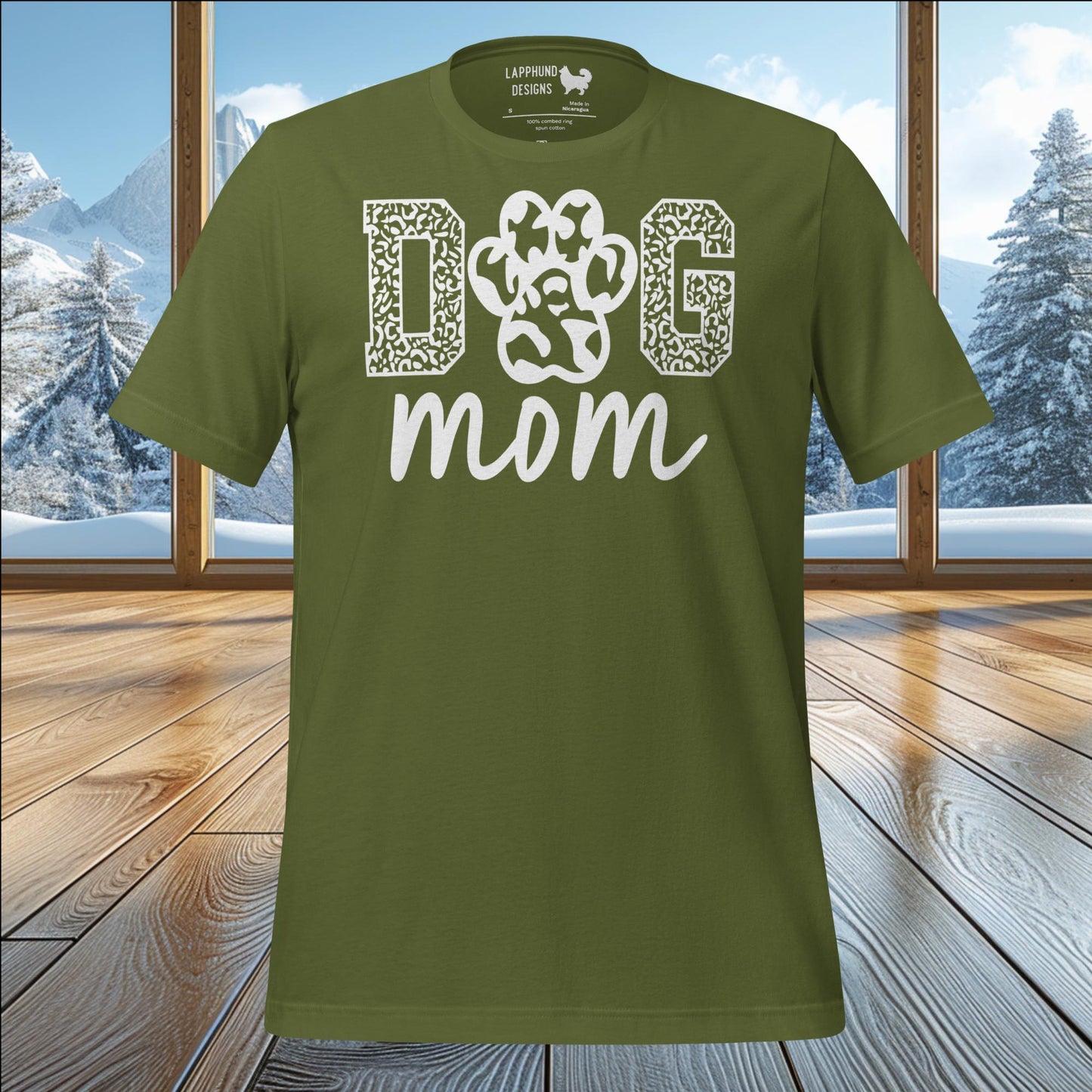 Dog Mom Paw Print T-Shirt – Stylish Dog Mom Apparel for Nature & Adventure Lovers