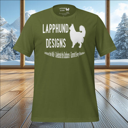 Lapphund Designs Logo T-Shirt – Proudly Represent Your Love for Lapphunds & Adventure