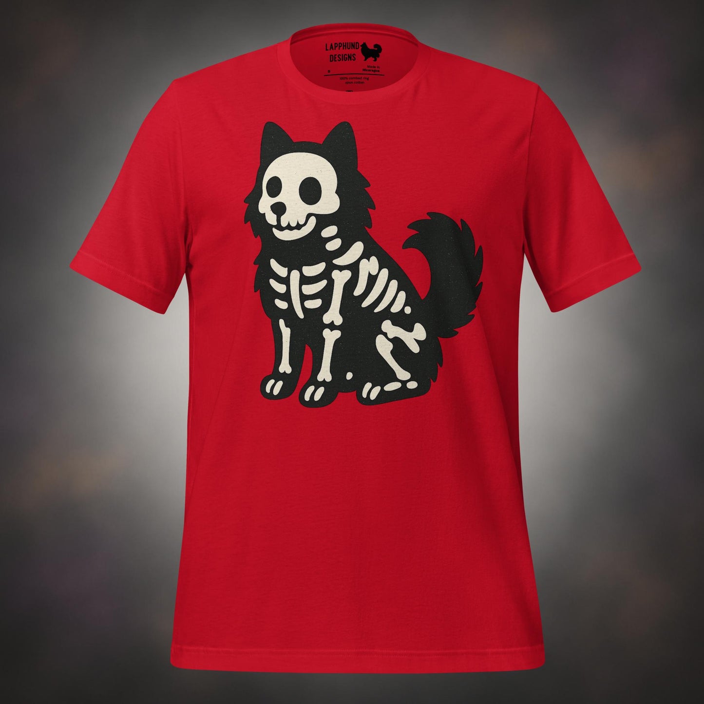 Finnish Lapphund Skeleton Pup Halloween T-Shirt