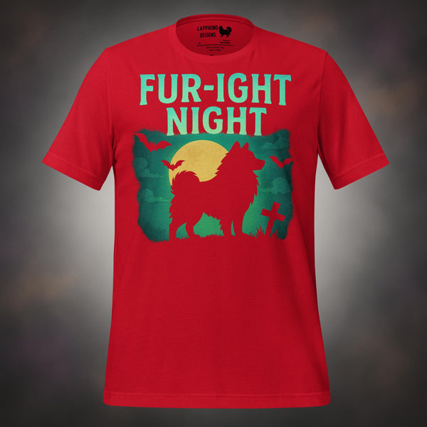 Finnish Lapphund Fur-ight Night Halloween T-Shirt