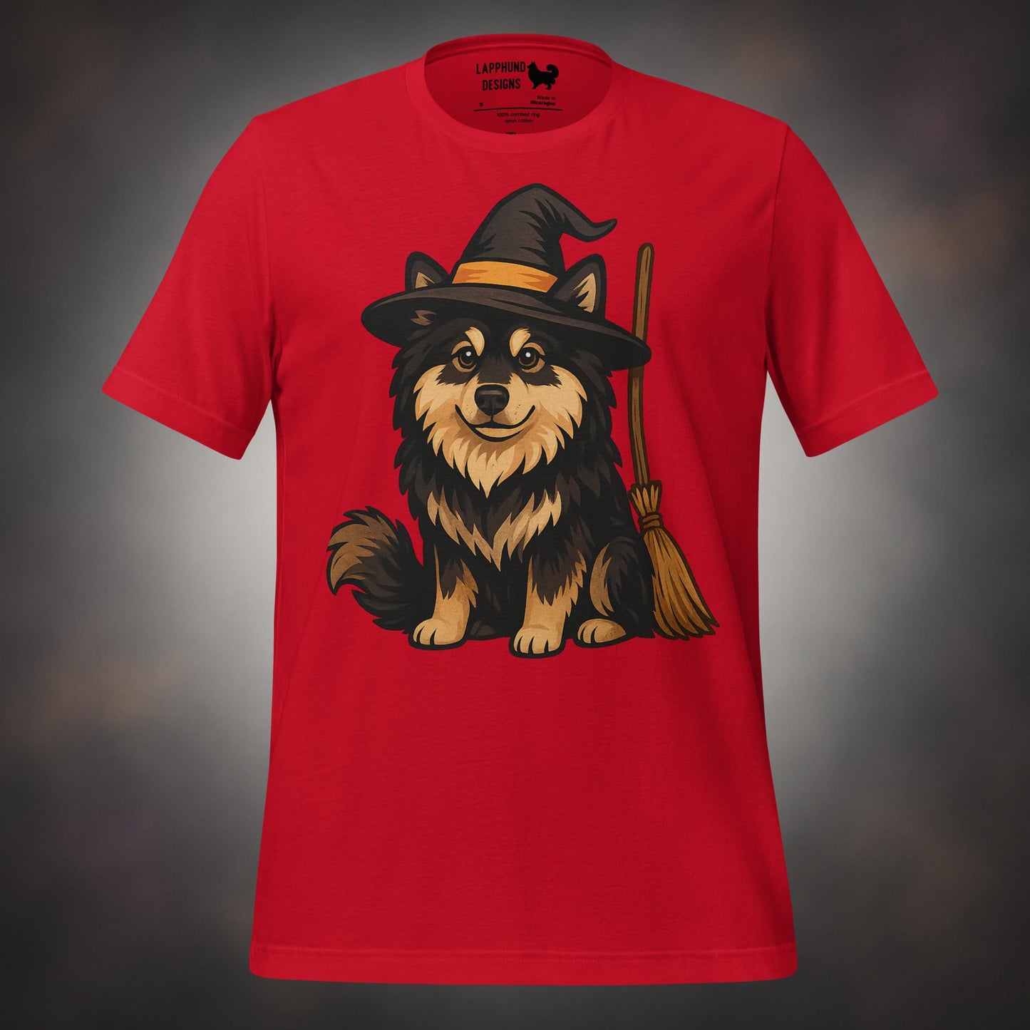 Finnish Lapphund Witch Hat Halloween T-Shirt