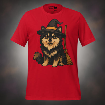 Finnish Lapphund Witch Hat Halloween T-Shirt
