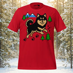 Finnish Lapphund Pixel Trail T-Shirt | Lapphund Designs
