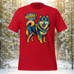 Finnish Lapphund Colorburst Woof Tee | Lapphund Designs