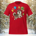 Finnish Lapphund Birthday Party Balloons Celebration T-Shirt | Lapphund Designs