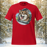 Finnish Lapphund Car Window Road Trip Illustration T-Shirt | Lapphund Designs