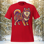 Finnish Lapphund Boho Symbol Art Peaceful Spirit Illustration T-Shirt | Lapphund Designs