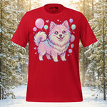 Finnish Lapphund Kawaii Pastel Bubble Fantasy Illustration T-Shirt | Lapphund Designs