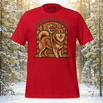 Finnish Lapphund Guardian Doorway Home Protector Illustration T-Shirt | Lapphund Designs