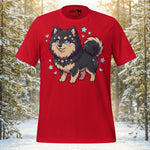 Finnish Lapphund Chibi Starry Sparkle Cute Illustration T-Shirt | Lapphund Designs
