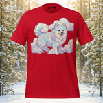 Finnish Lapphund Pastel Swirl Cloud Fantasy Illustration T-Shirt | Lapphund Designs
